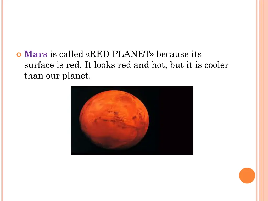 mars is called red planet because its surface