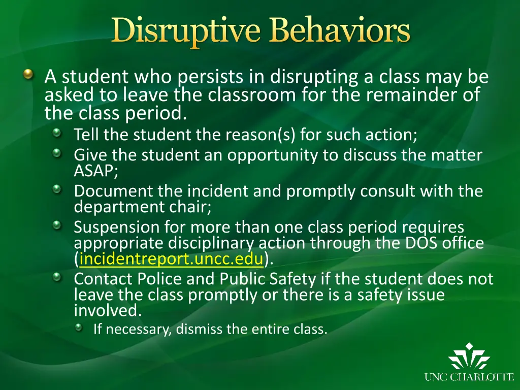 disruptive behaviors 2