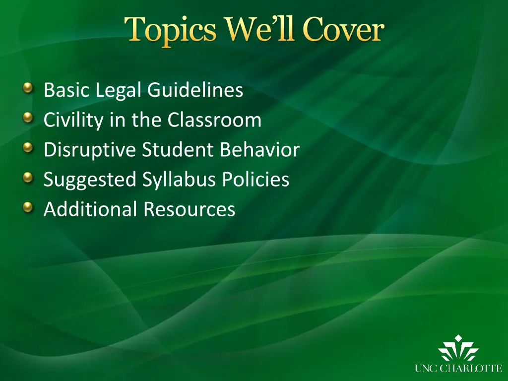 topics we ll cover