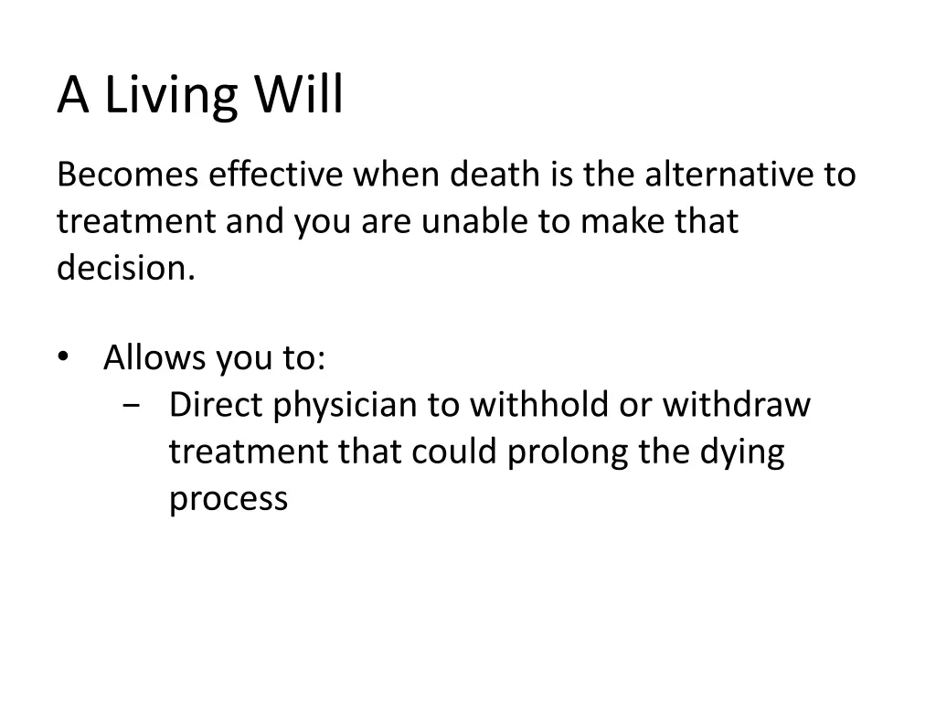 a living will
