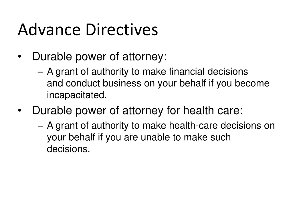 advance directives