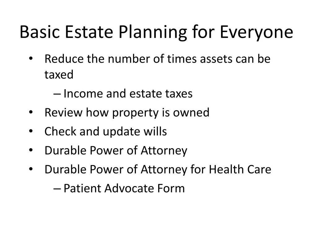 basic estate planning for everyone