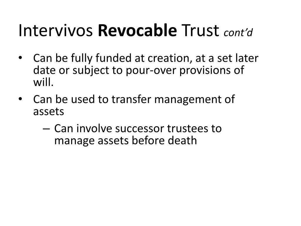 intervivos revocable trust cont d 1