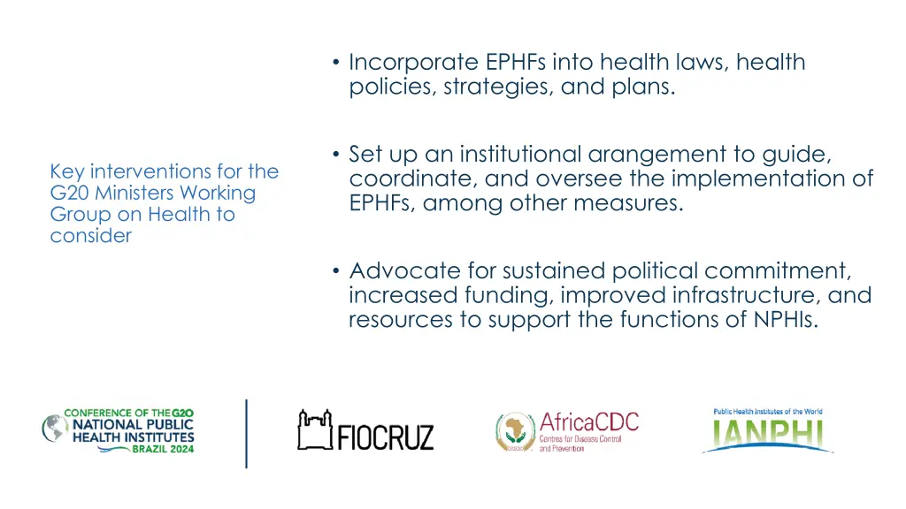 incorporate ephfs into health laws health