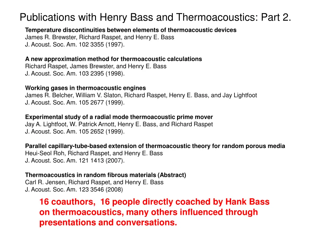 publications with henry bass and thermoacoustics 1