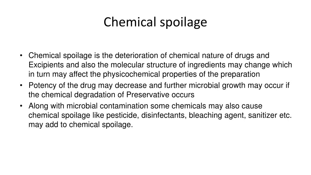 chemical spoilage 1
