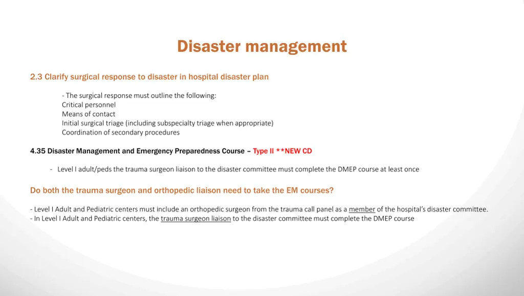 disaster management