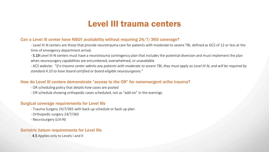 level iii trauma centers 1