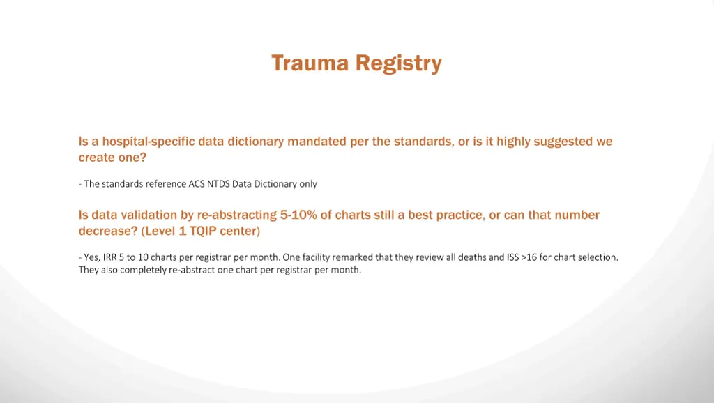 trauma registry 2
