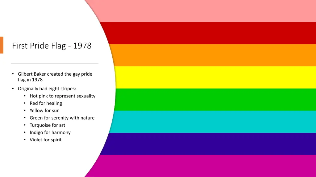 first pride flag 1978