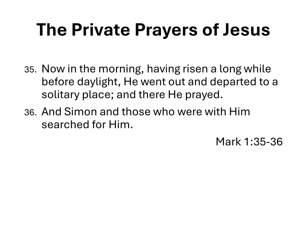 the private prayers of jesus 1