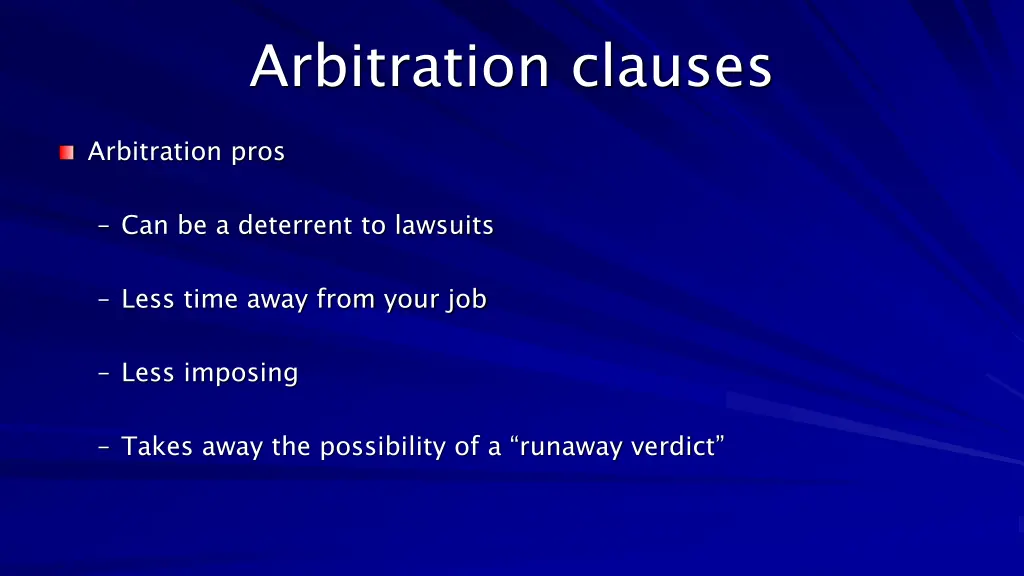 arbitration clauses