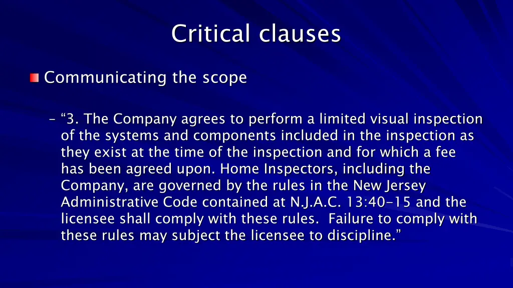 critical clauses 1