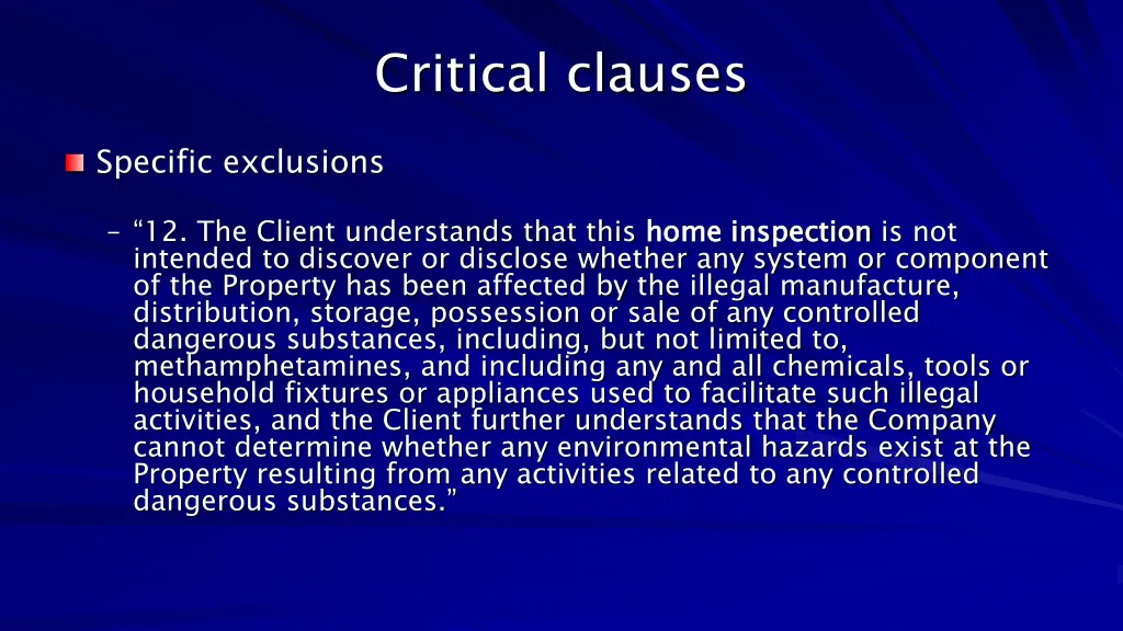 critical clauses 10