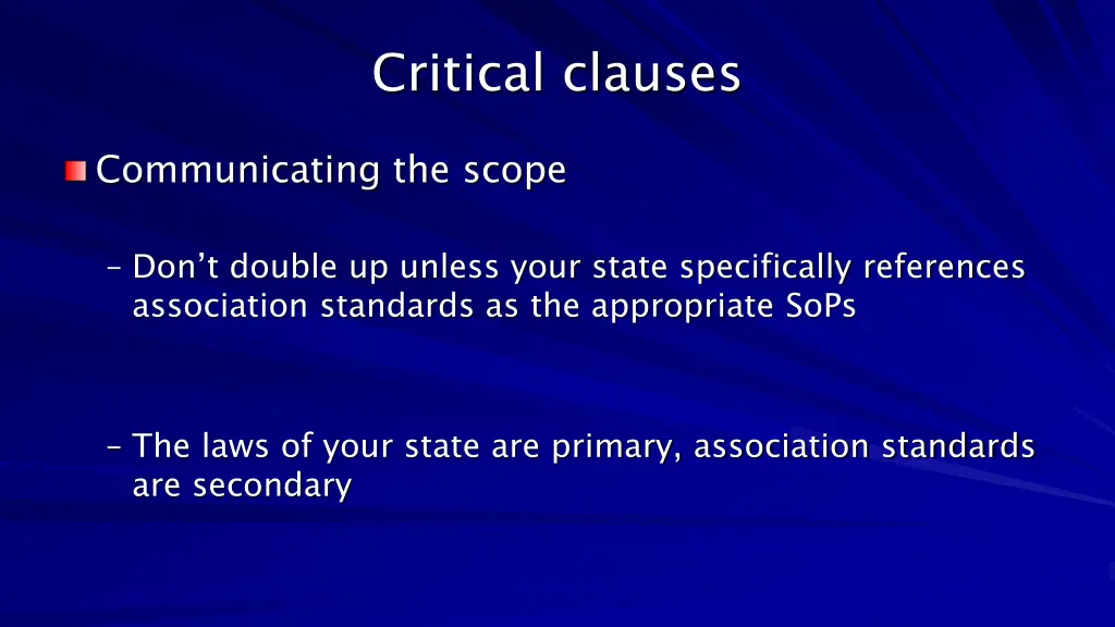 critical clauses 2