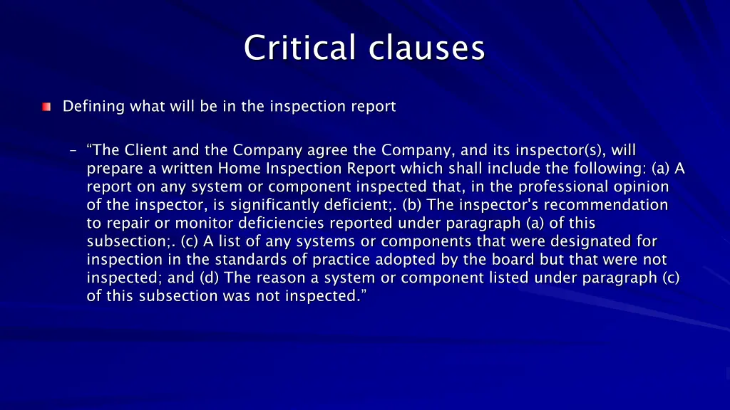 critical clauses 3