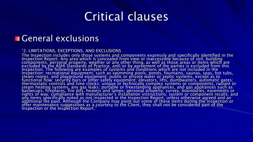 critical clauses 6