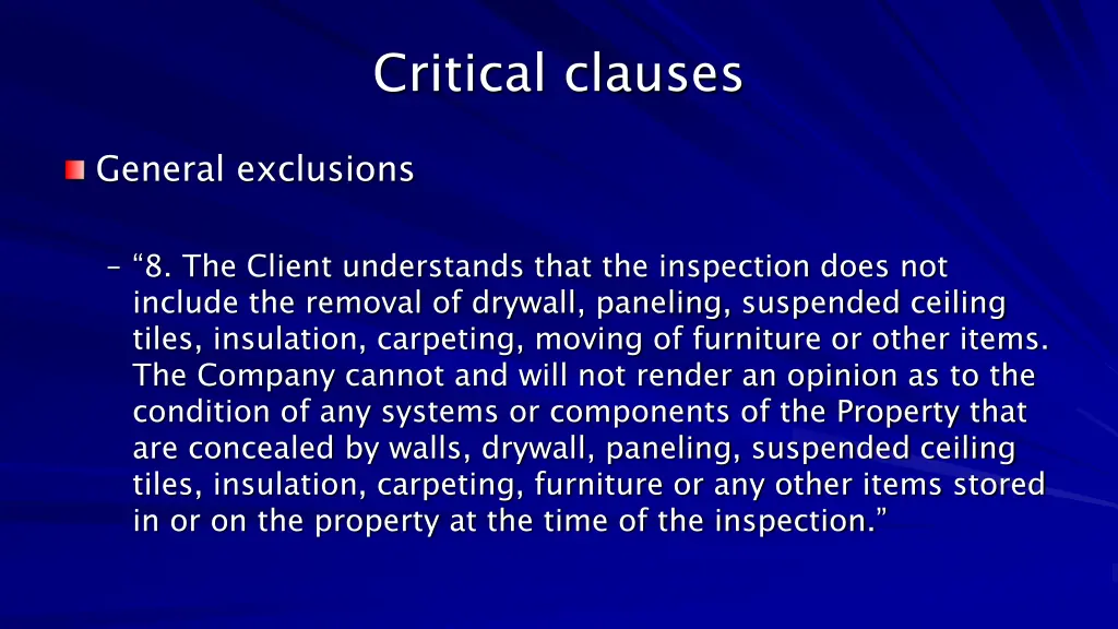 critical clauses 7