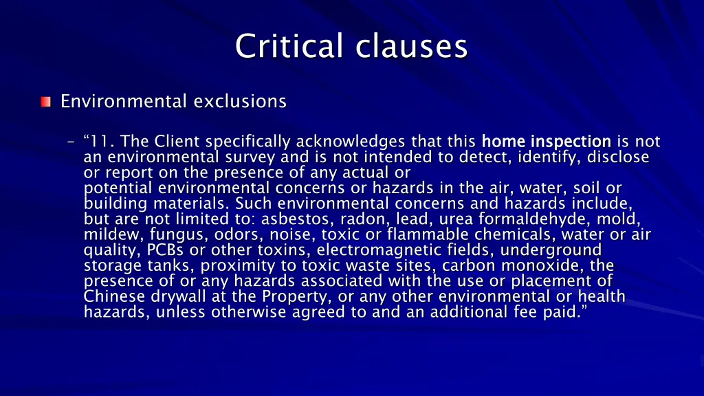 critical clauses 8