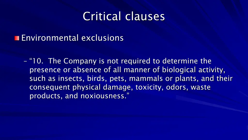 critical clauses 9