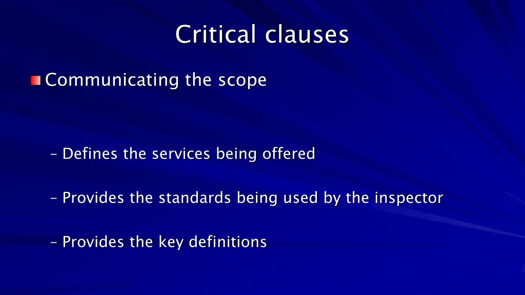 critical clauses