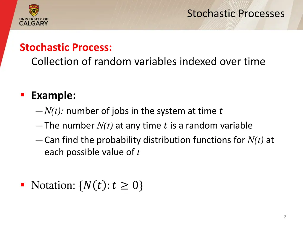 stochastic processes