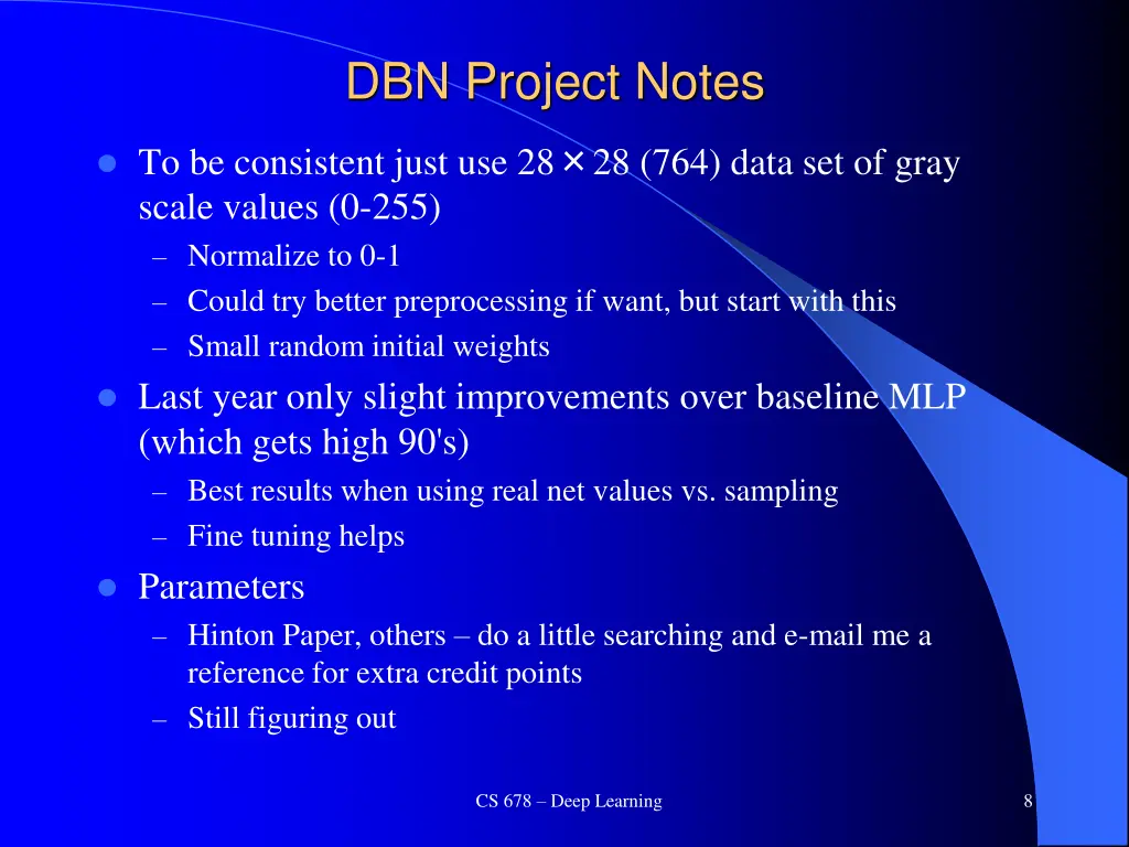 dbn project notes