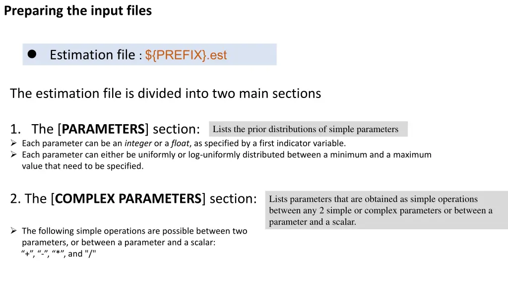 preparing the input files 5