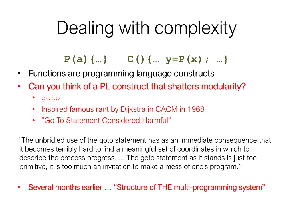 dealing with complexity 4