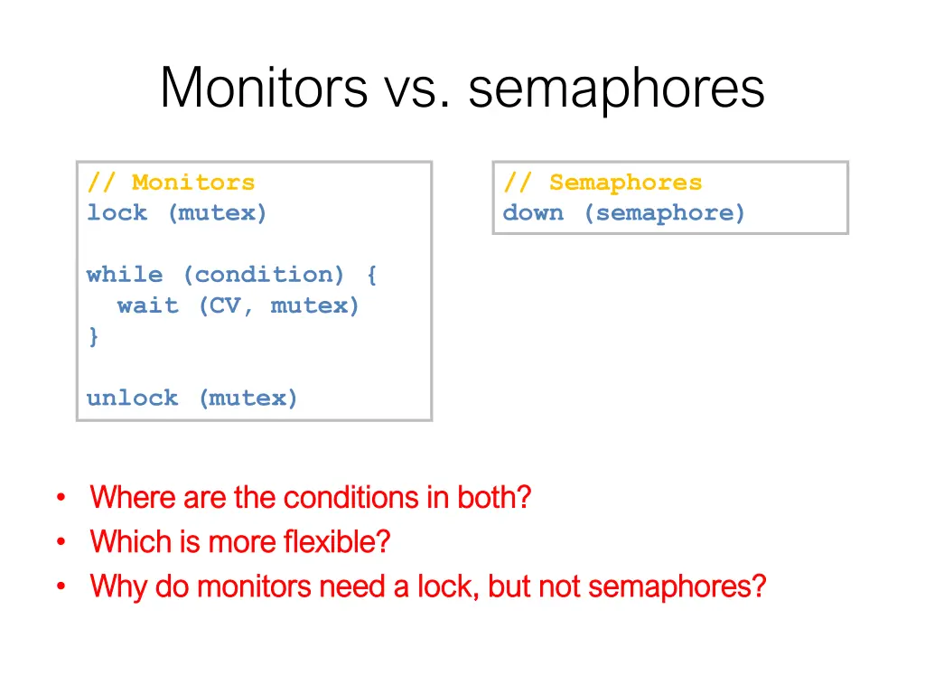 monitors vs semaphores 1