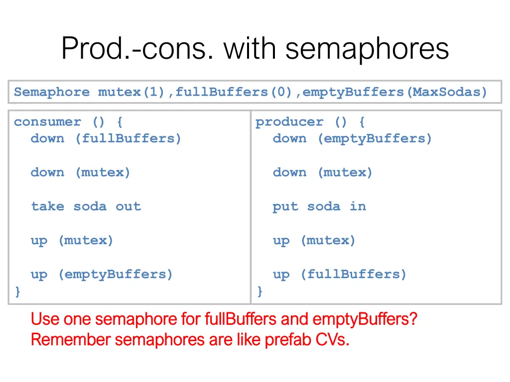 prod cons with semaphores 3