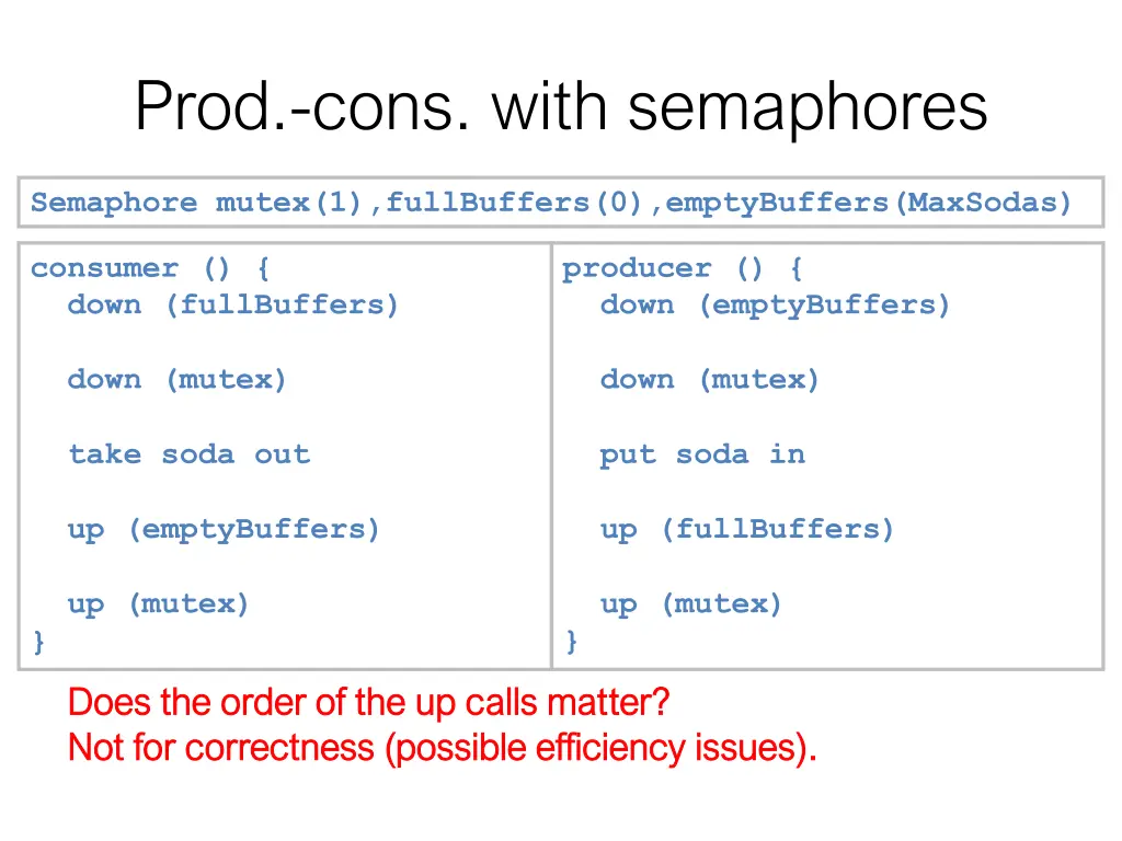 prod cons with semaphores 5