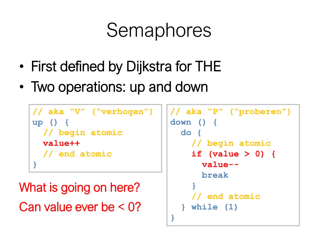 semaphores