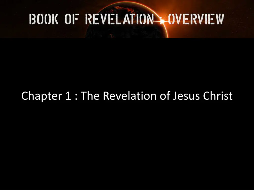 chapter 1 the revelation of jesus christ
