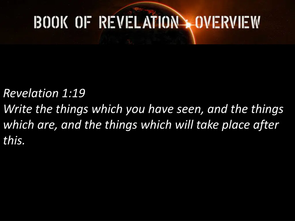 revelation 1 19 write the things which you have