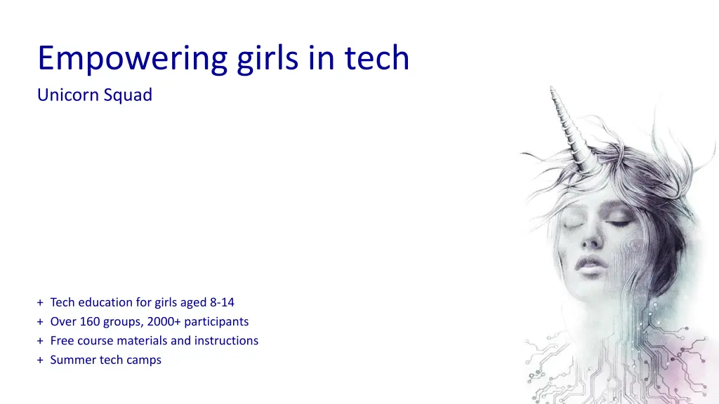 empowering girls in tech unicorn squad