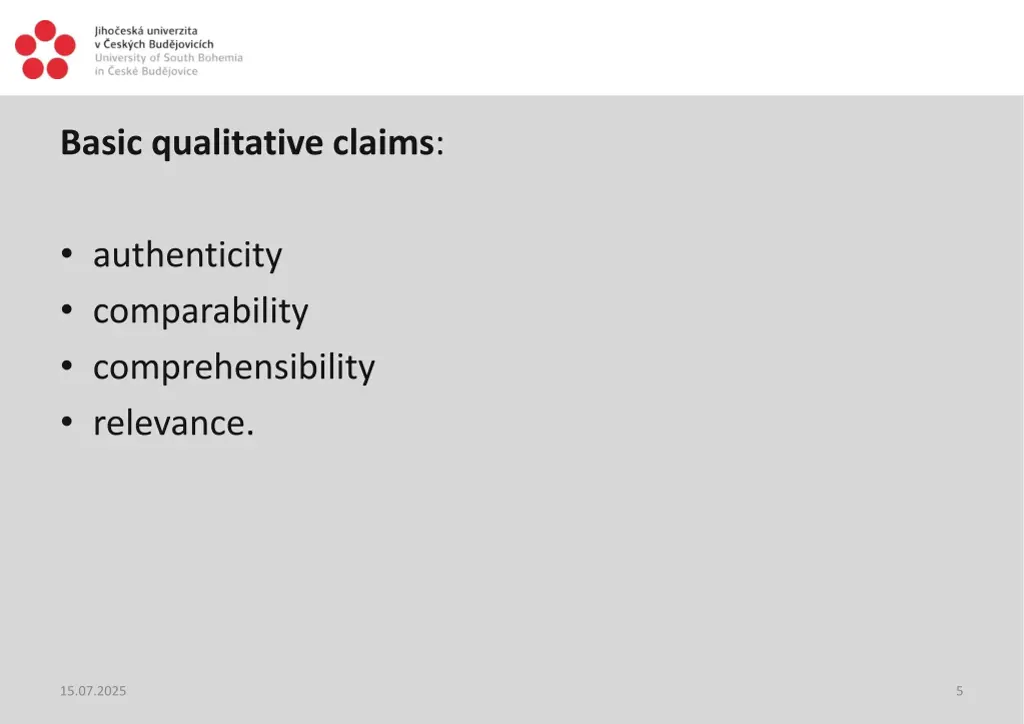 basic qualitative claims
