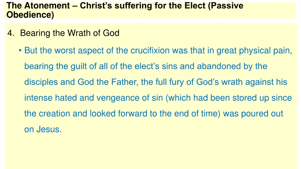 the atonement christ s suffering for the elect 5