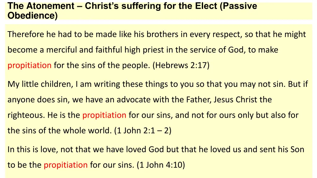 the atonement christ s suffering for the elect 8
