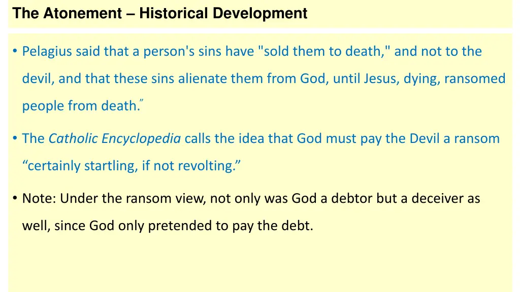 the atonement historical development 3