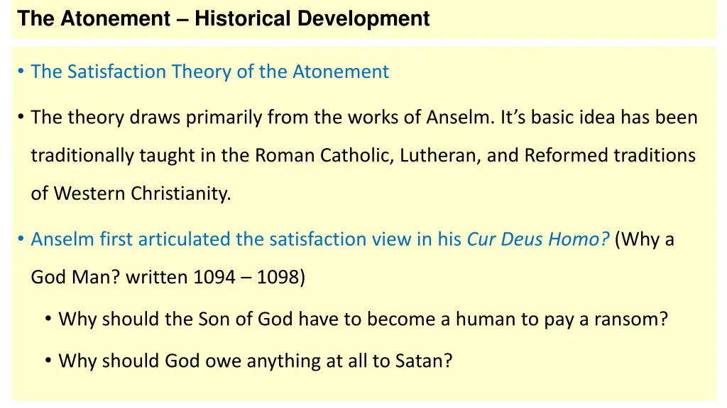 the atonement historical development 4
