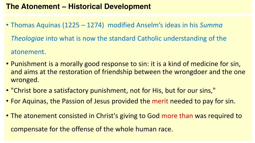 the atonement historical development 6