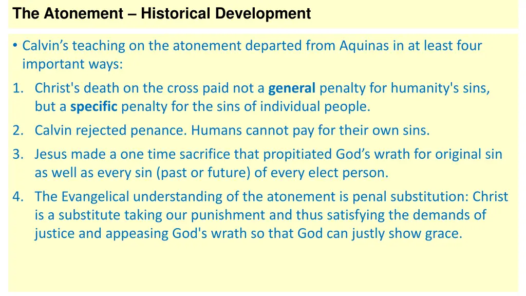 the atonement historical development 8