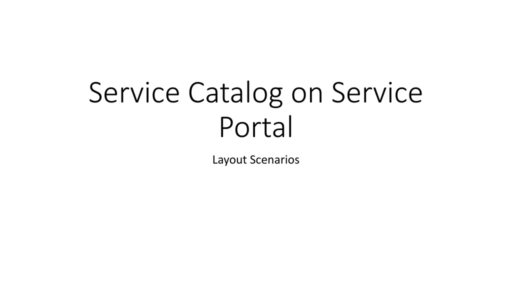 service catalog on service portal