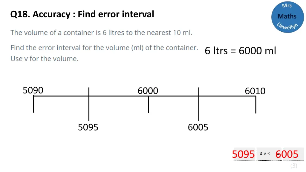 q18 accuracy find error interval
