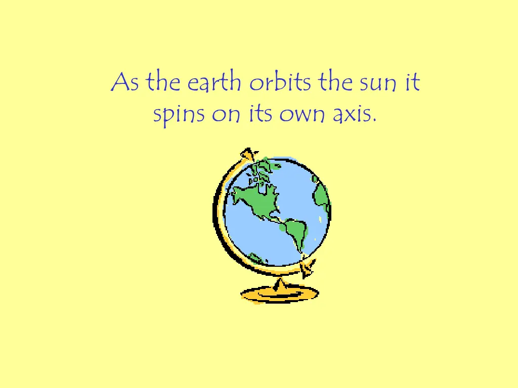 as the earth orbits the sun it spins