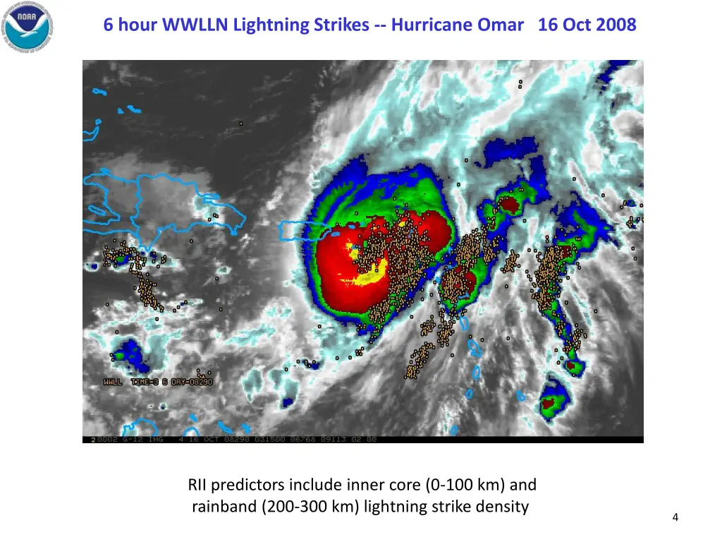6 hour wwlln lightning strikes hurricane omar