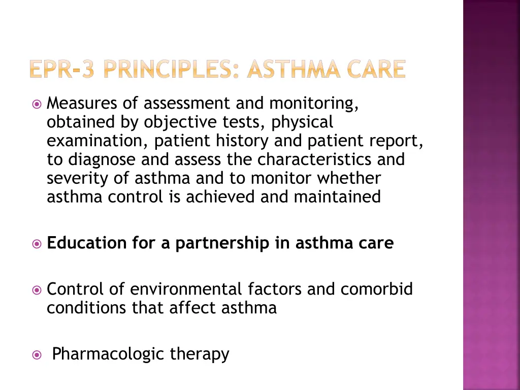 epr 3 principles asthma care