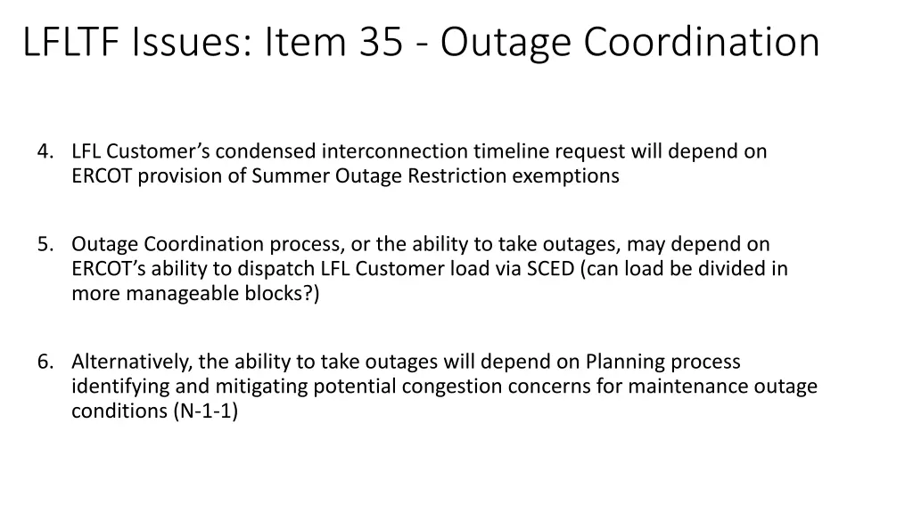 lfltf issues item 35 outage coordination 1