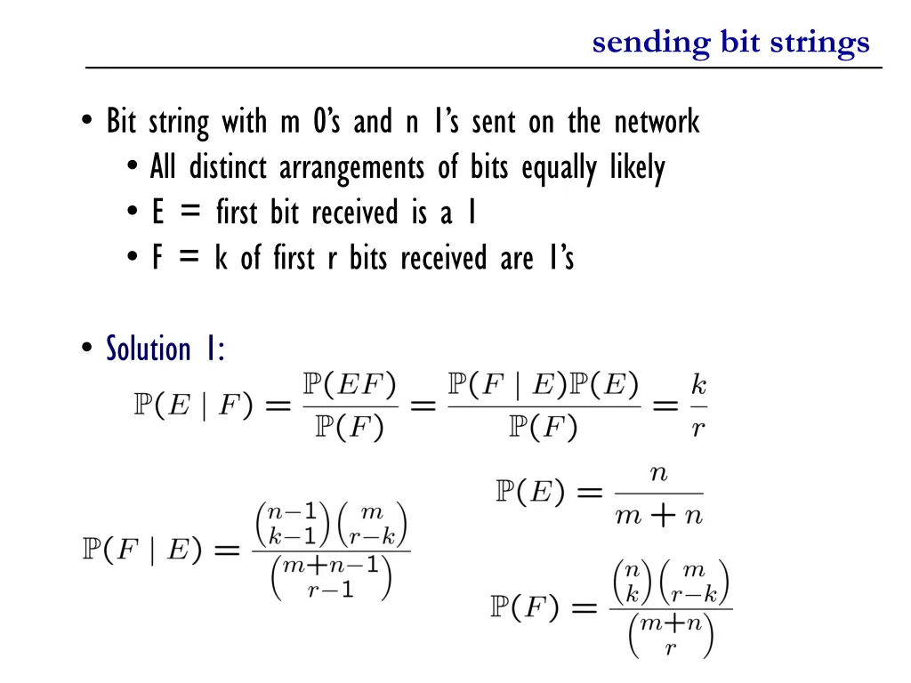 sending bit strings 1